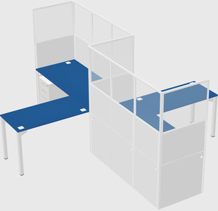 L-shape cubicles