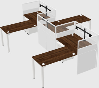 L-shape cubicles