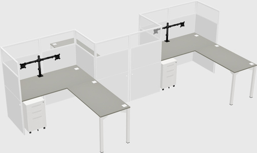 L-shape cubicles