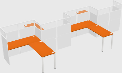 L-shape cubicles