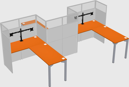 L-shape cubicles