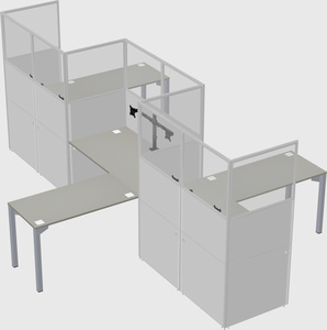 L-shape cubicles