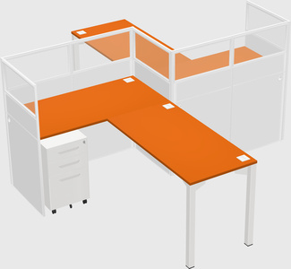 L-shape cubicles