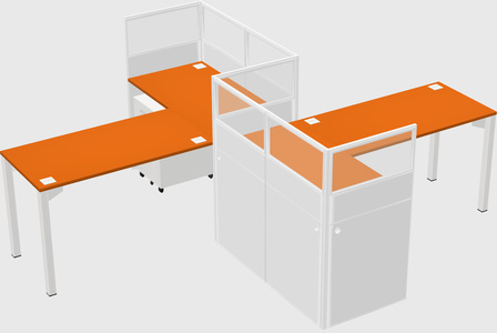 L-shape cubicles