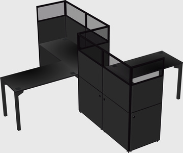L-shape cubicles