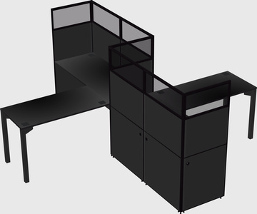 L-shape cubicles