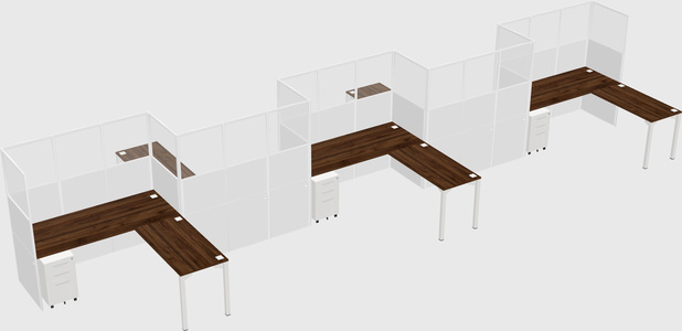 L-shape cubicles