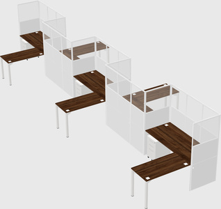 L-shape cubicles