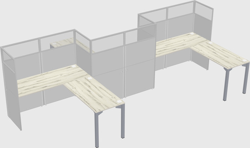 L-shape cubicles