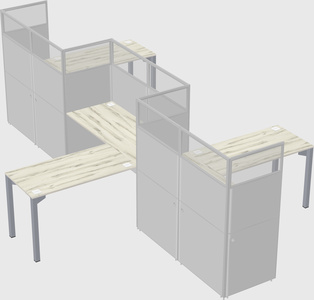 L-shape cubicles