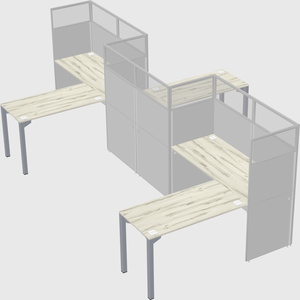 L-shape cubicles