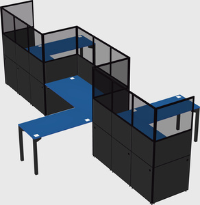 L-shape cubicles