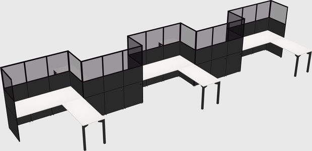 L-shape cubicles