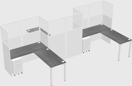 L-shape cubicles