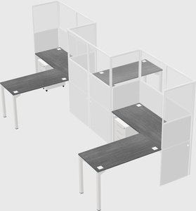 L-shape cubicles