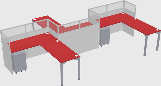 L-shape cubicles