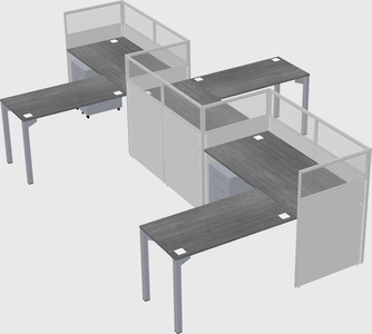 L-shape cubicles