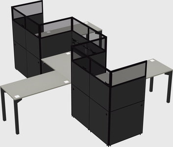 L-shape cubicles