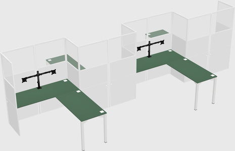 L-shape cubicles