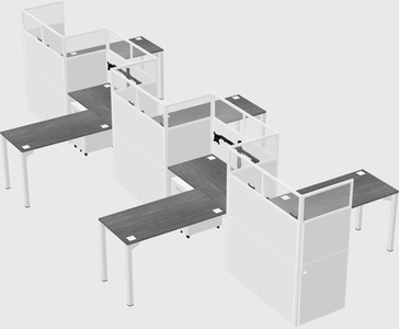 L-shape cubicles