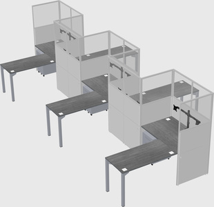 L-shape cubicles