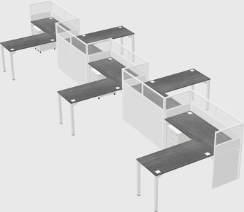 L-shape cubicles
