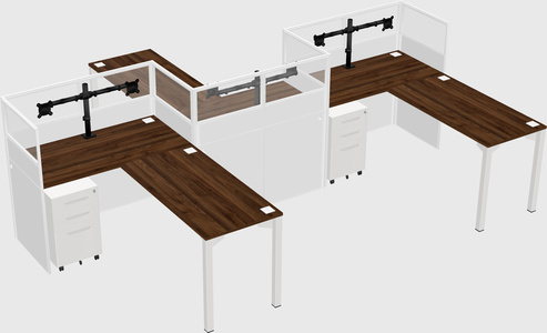 L-shape cubicles