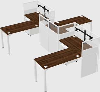 L-shape cubicles