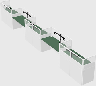 Rectangular cubicles