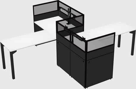 L-shape cubicles