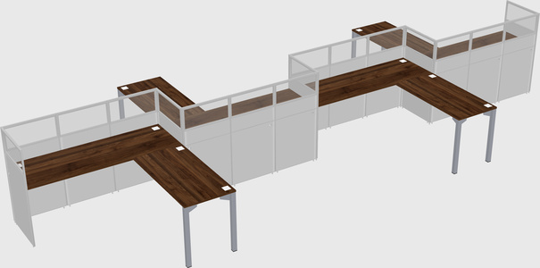 L-shape cubicles