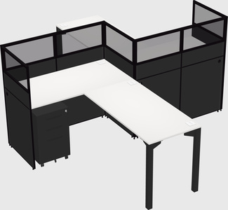 L-shape cubicles