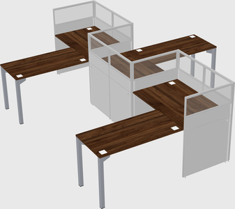 L-shape cubicles