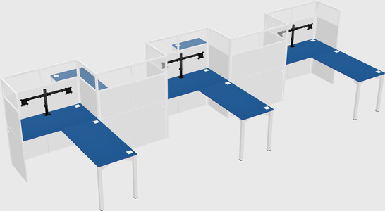 L-shape cubicles
