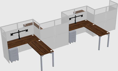 L-shape cubicles