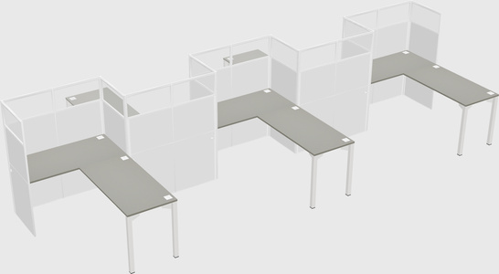 L-shape cubicles