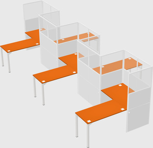 L-shape cubicles