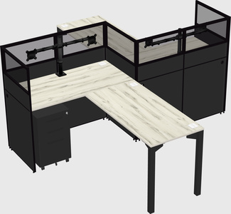 L-shape cubicles