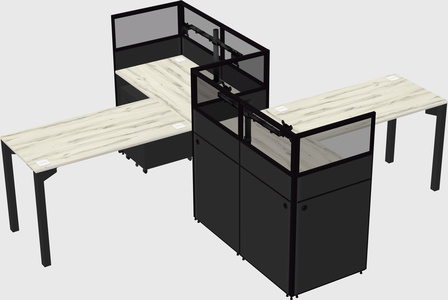 L-shape cubicles