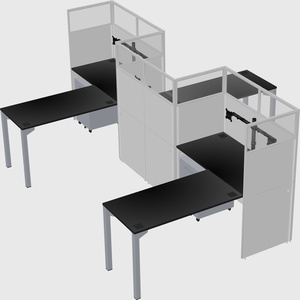 L-shape cubicles