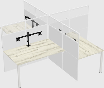 Quad office cubicles