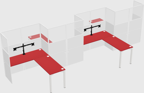 L-shape cubicles