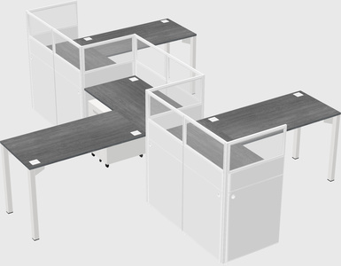L-shape cubicles