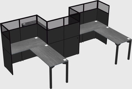 L-shape cubicles
