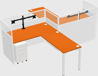 L-shape cubicles