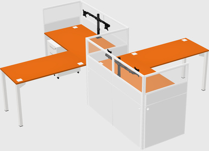 L-shape cubicles