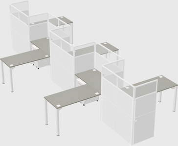 L-shape cubicles
