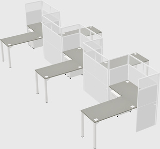 L-shape cubicles