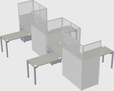 L-shape cubicles