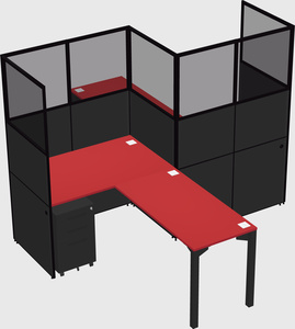 L-shape cubicles